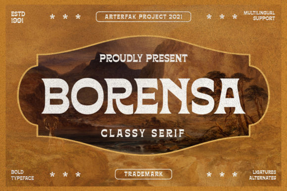 Borensa: A Bold Display Font for Editorial Design