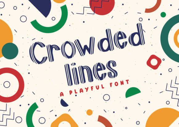 Crowded Lines: A Playful Display Font for Digital Creativity