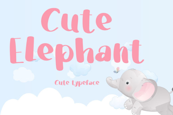 Cute Elephant: A Playful Display Font for Creative Projects