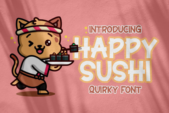 Happy Sushi: A Playful Font for Brighter Editorial Designs