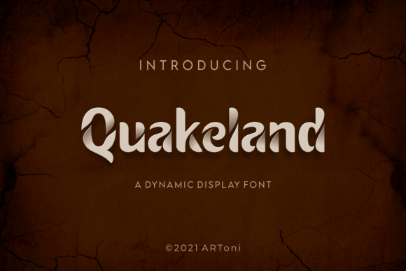 Quakeland: A Modern Display Font for Editorial Design