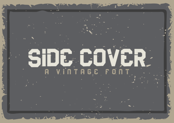 Side Cover Font for Handmade and Commercial Projects
